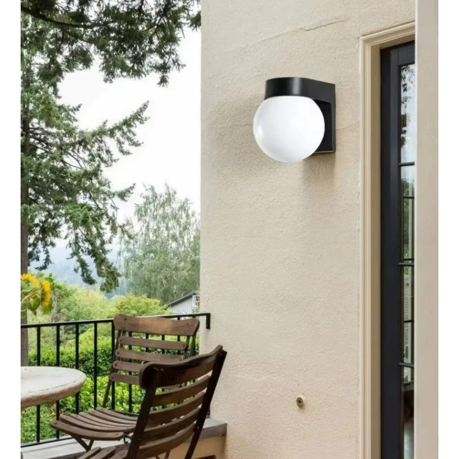 JOYINLED Acryl LED Wandlampe mit E27 Basis für Innen und Außen in Weiß oder Schwarz - Bild 5