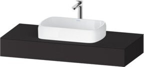 Duravit Konsole Qatego in Graphit Matt mit einem Ausschnitt, B/T/H: 120 x 55 x 17 cm - Bild 1