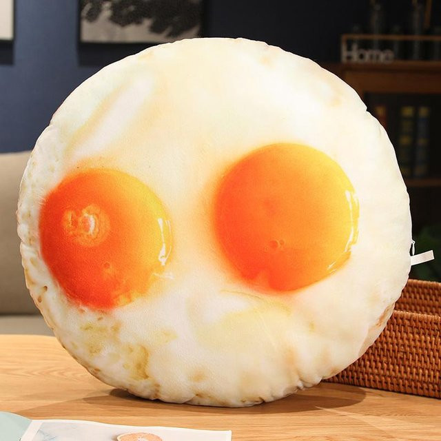 Yiran toy Spiegelei Kissen, Plüschtier, 40cm - Bild 1