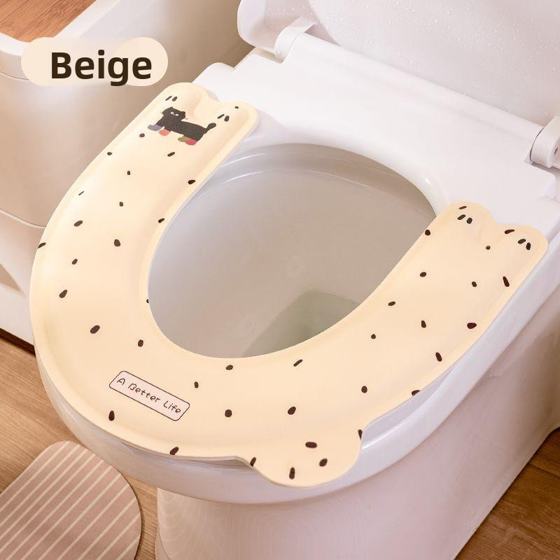 SZwatch Wasserfester und selbstklebender Toilettensitzbezug aus EVA, universeller Halbbezug für das Badezimmer, B/T/H: 40,5 x 36,0 x 1,0 cm - Bild 1