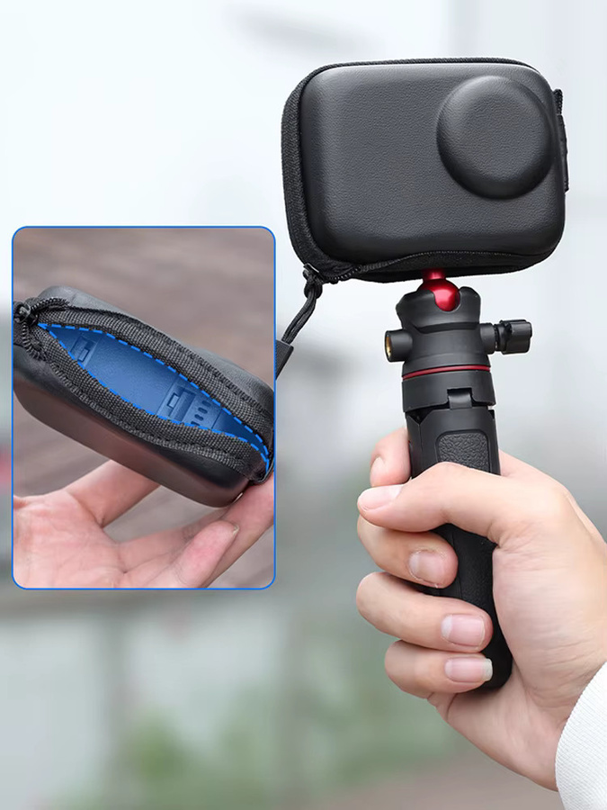 Osmo Action 6 Tragetasche von DJI in Schwarz – PU-harte Aufbewahrungstasche als Reiseschutz und Schutzzubehör - Bild 7