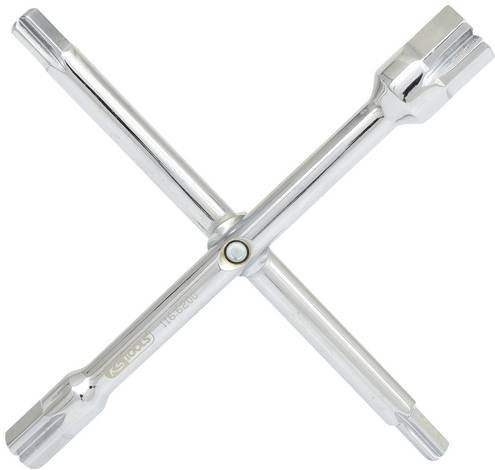 KS Tools Sanitär-Kreuzschlüssel aus Stahl in Silber mit 10 Funktionen - Bild 1