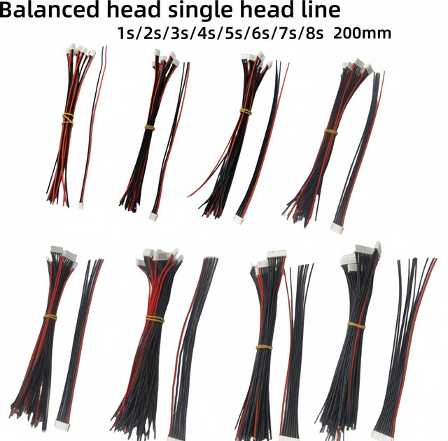 ZHOUCHEN 10er Set Lipo-Akku Ausgleichsladekabel mit 22 AWG Silikondraht und Anschlussstecker, Länge: 20 cm - Bild 1