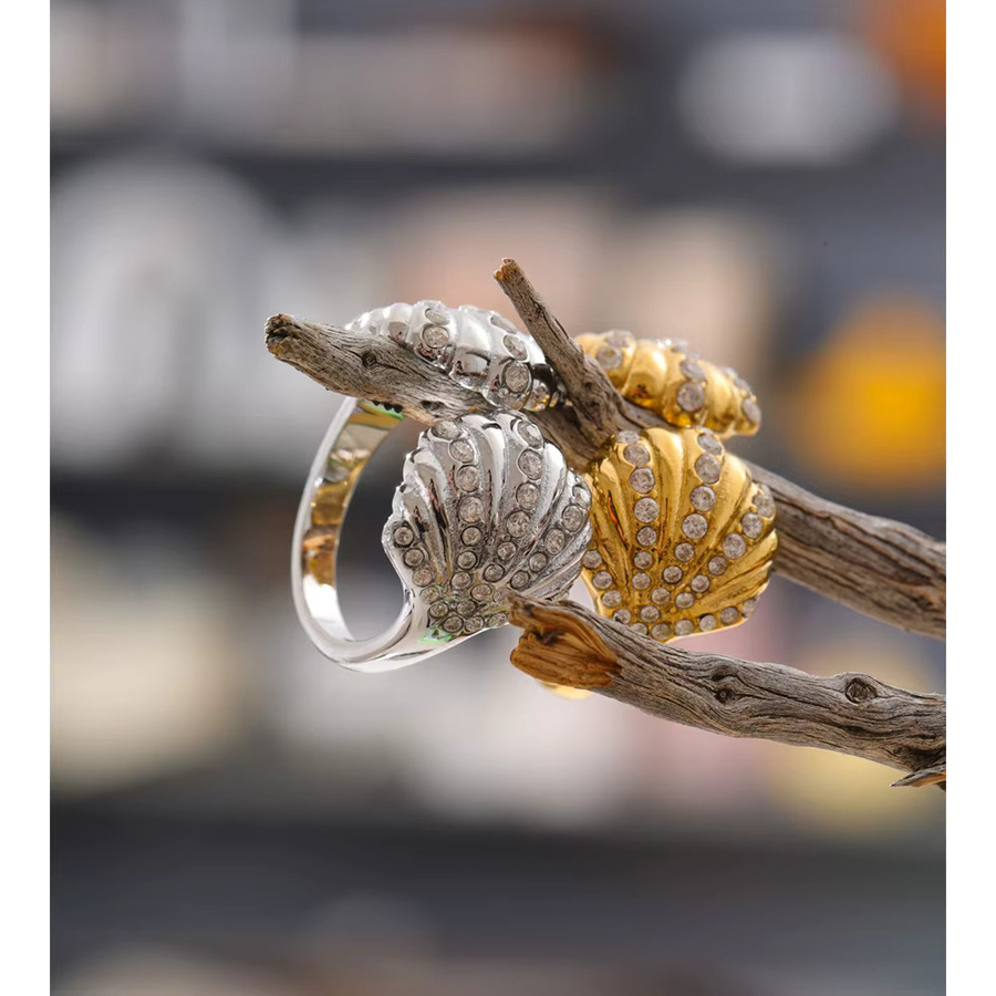 Yhpup Ring Edelstahl, Zirkonia, Damen, Gold - Bild 3