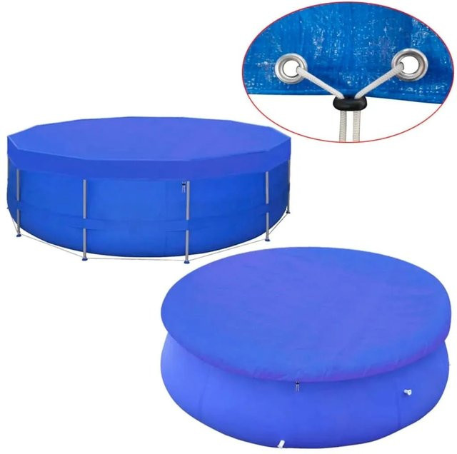 vidaXL Poolabdeckung aus PE in Blau, rund, Durchmesser: 460 cm - Bild 1