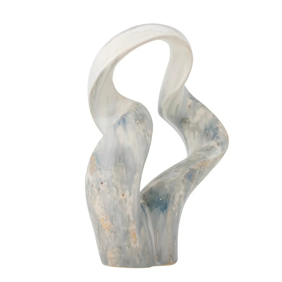 Bloomingville Rouyi Deko-Vase aus Steingut in Grau, Höhe: 34,5 cm - Bild 1