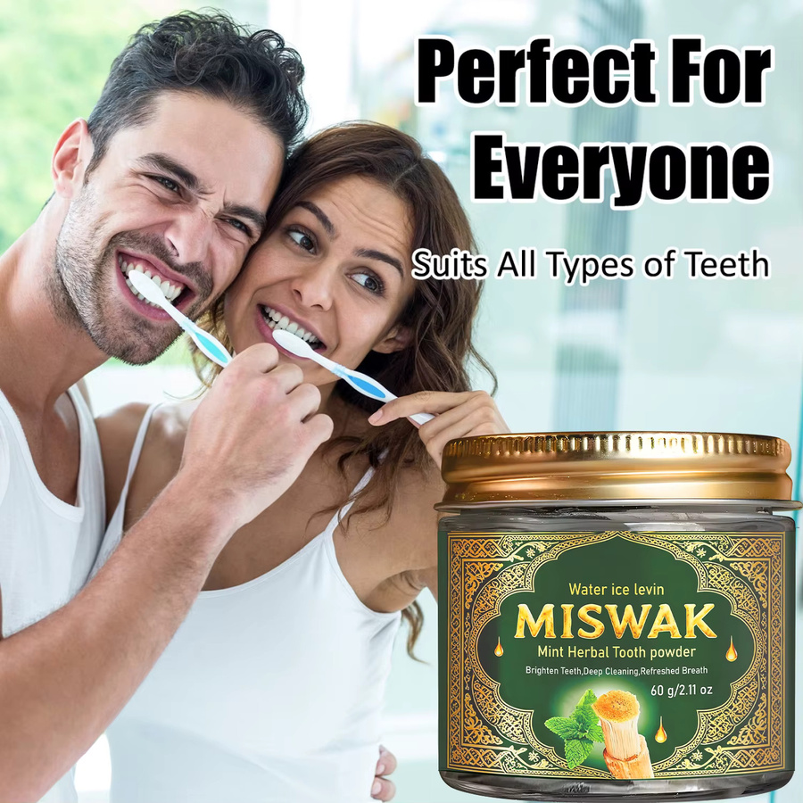 MISWAK Zahnpulver Minze, mit Hyaluronsäure, Unisex - Bild 3