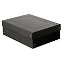 Falken PureBox Archivbox A4 in Schwarz mit Beschriftungsfeld aus FSC-zertifizierter Pappe, B: 24 cm, H: 32 cm, T: 10 cm - Bild 2