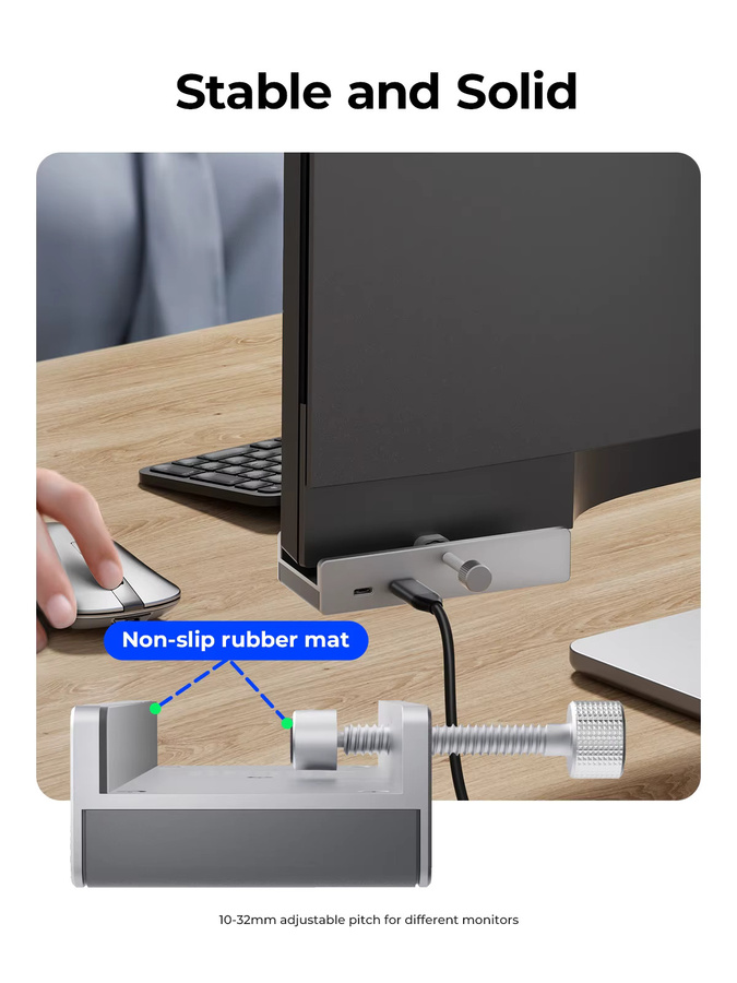 Orico USB 3.2 Hub 6-Port Erweiterung in Silber mit 10 Gbit/s Übertragungsrate, SD- und TF-Kartenslot sowie externer Stromversorgung - Bild 6