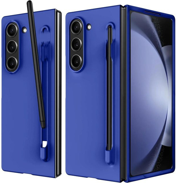 Matte Schutzhülle mit S Pen Halter für Samsung Galaxy Z Fold 7 6 5 4 3 in Grau - Bild 1