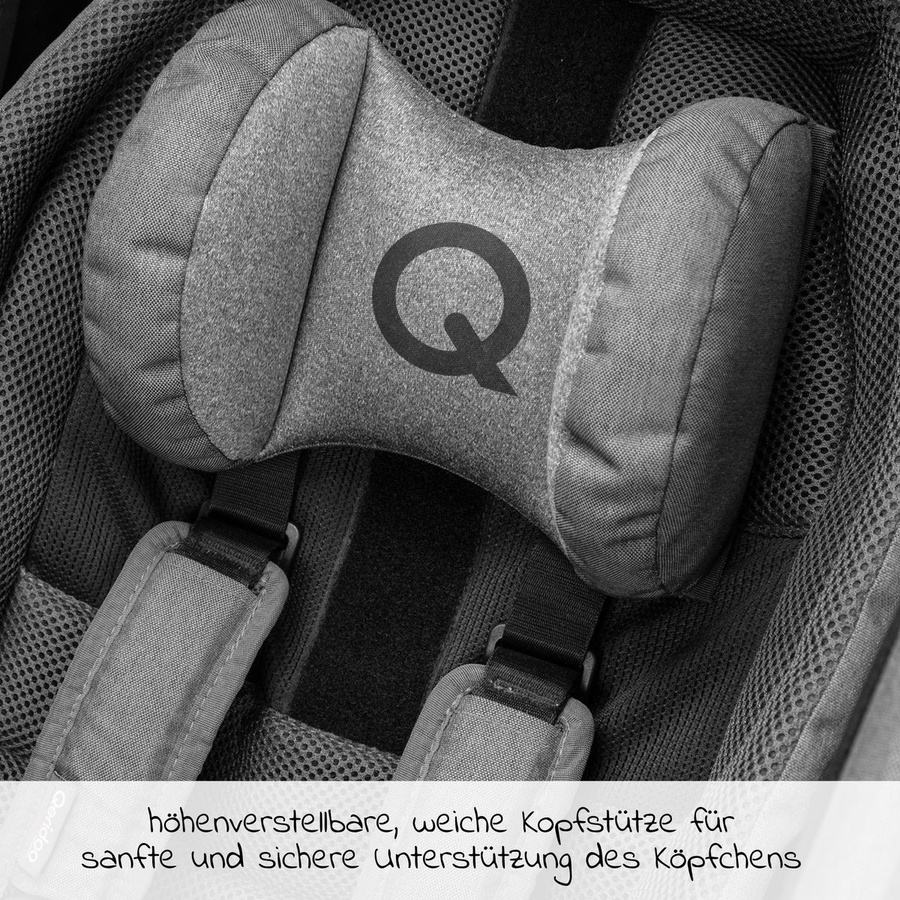 Qeridoo Hängematte Plus mit Sicherheitsrahmen für den Babytransport in Grau - Bild 5