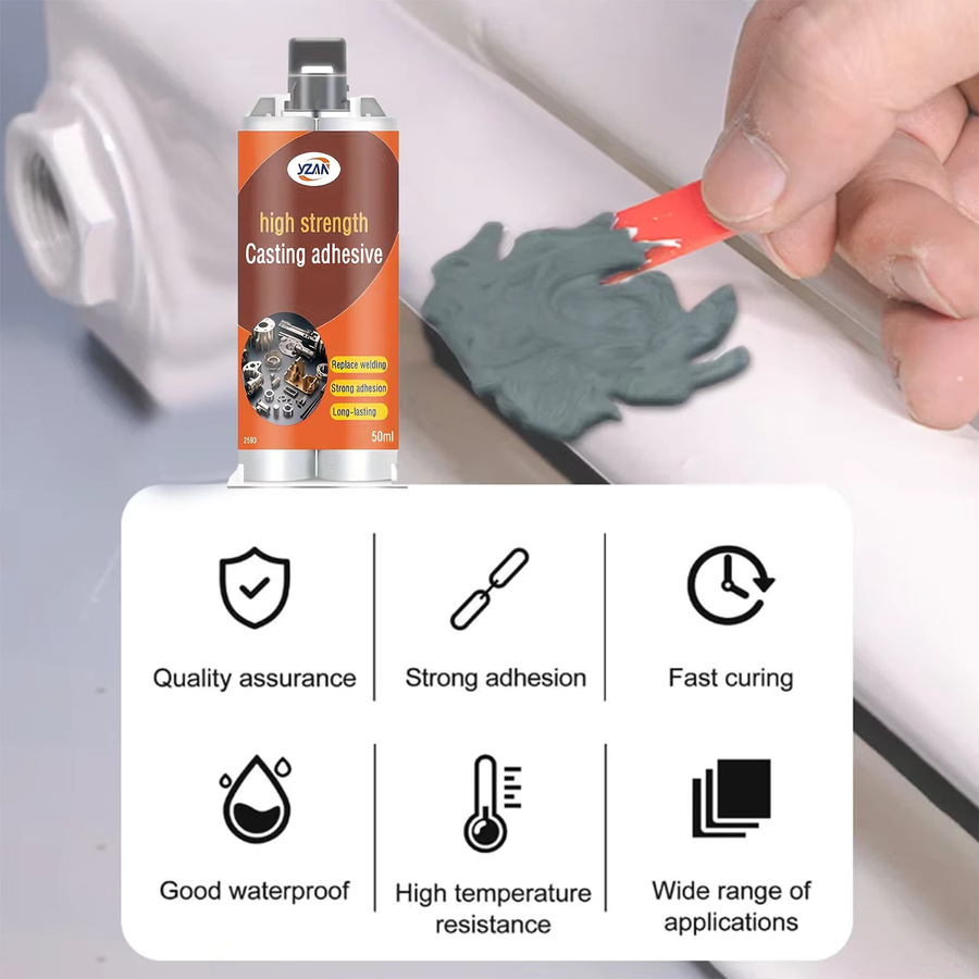 YZAN Strong Metal Reparaturkleber Magic Plastic Repair, hochfester hitzebeständiger Kaltkleber und Dichtungsmittel, 50 ml - Bild 5