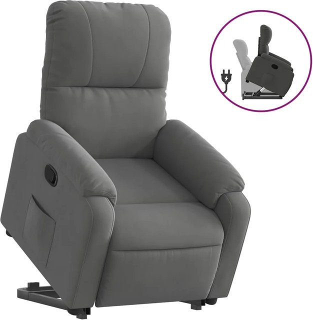 vidaXL Relaxsessel mit elektrischer Aufstehhilfe in Dunkelgrau aus Mikrofasergewebe Modell 3 - Bild 1