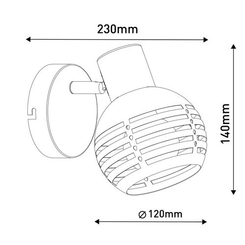 Näve Wand- und Deckenleuchte Casco in Schwarz, B/T/H: 12 x 1,5 x 23 cm - Bild 2