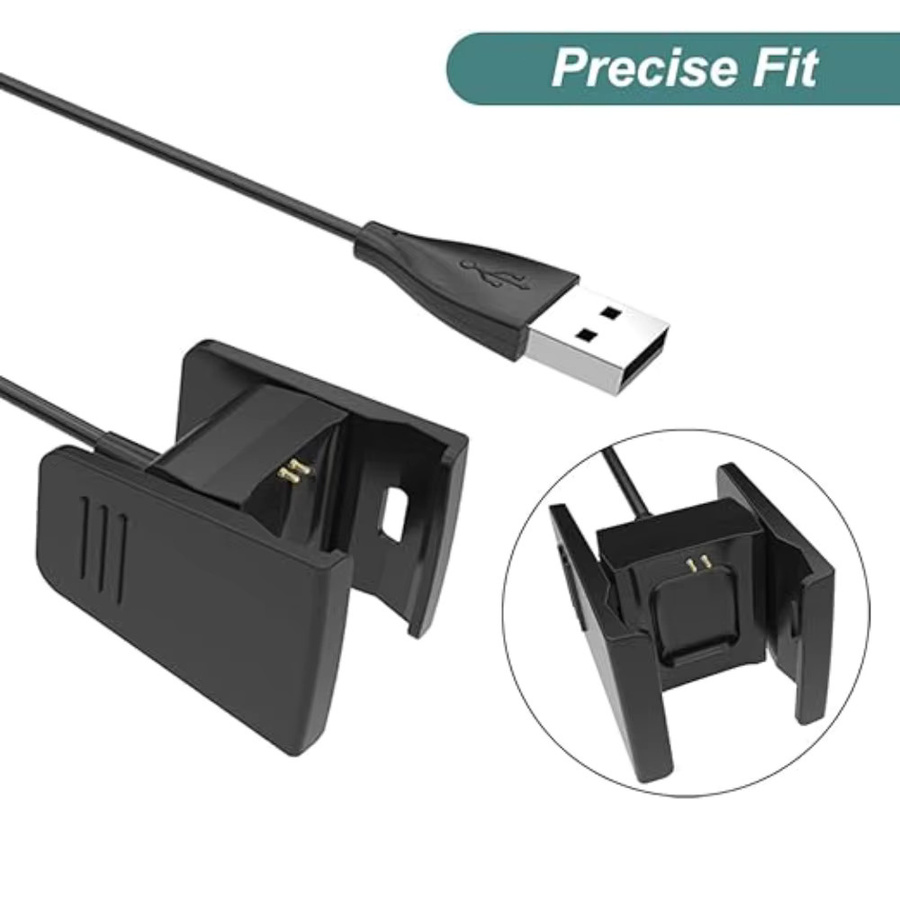 Fitbit Charge 3 USB-Smartwatch-Ladegerät Ersatz-Ladekabel in Schwarz - Bild 3