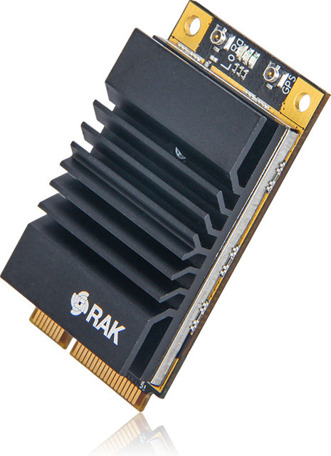 WisLink LPWAN-Konzentrator RAK2287 von RAKwireless IoT-Gateway mit Semtech SX1302 in Schwarz - Bild 1