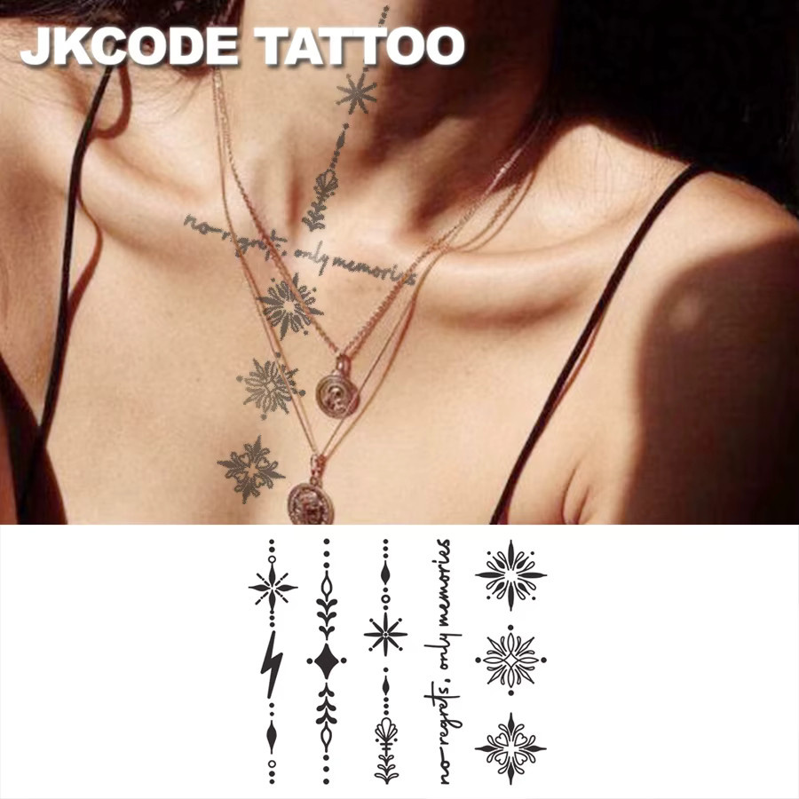 JKCODE TATTOO Mehndi Design Ramadan Semipermanente Tattoos - Bild 3