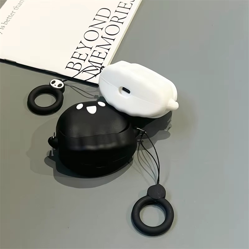 Silikon Schutzhülle mit Haken im Cartoon Geist Design für Anker Soundcore Liberty 4 NC Bluetooth Ohrhörer Ladebox - Bild 3