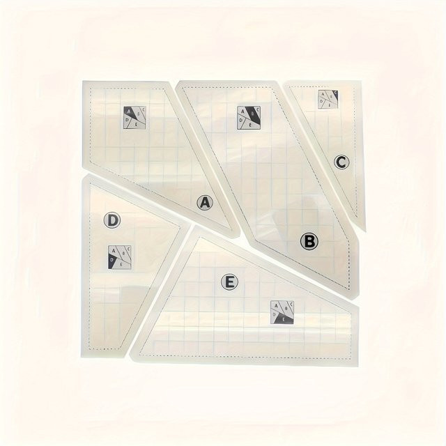 Set aus Quilt-Schneidvorlagen und Linealen aus transparentem Acryl für kreative Patchwork-Muster - Bild 1