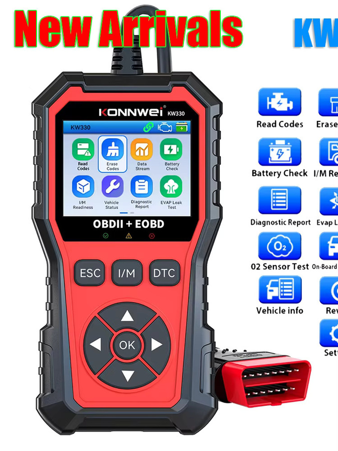KONNWEi KW330 Auto-OBDII-Fehlerscanner mit Motorbatterietest und Echtzeitdaten für professionelle OBD-Inspektionen - Bild 4