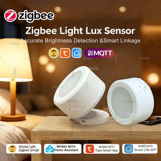 Tuya ZigBee Luminanzsensor zur Messung der Beleuchtungsstärke für deine Hausautomation in Weiß - Bild 1