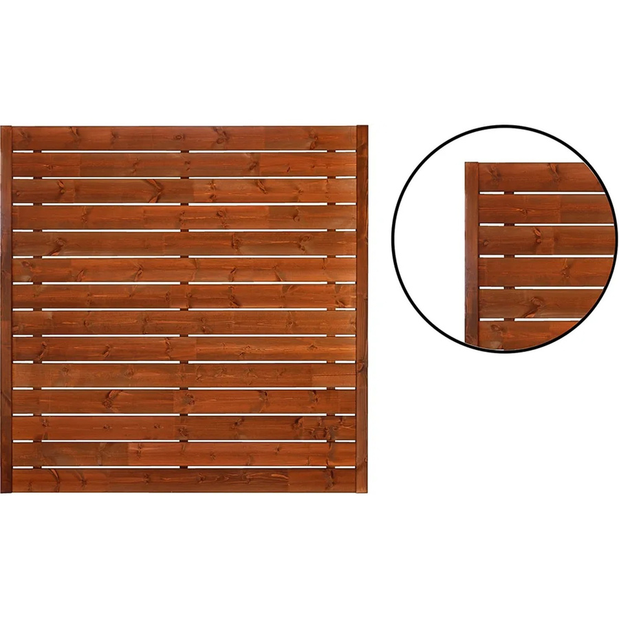 Zaunelement Rodos DIY von Andrewex aus Massivholz in Braun, B/H: 180 x 180 cm - Bild 2