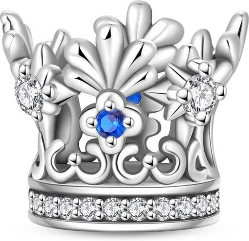 Charm Anhänger 925 Silber, Perlen, Krone, Damen - Bild 1