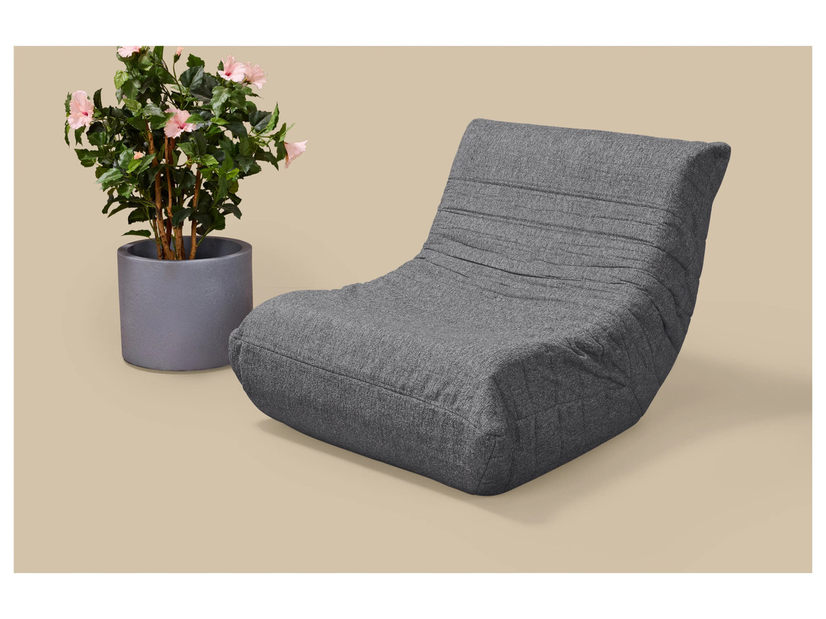 LIVARNO Outdoor-Loungesessel in Grau mit UV-beständigen Polsterkissen aus Polyester und PU-Schaum - Bild 2