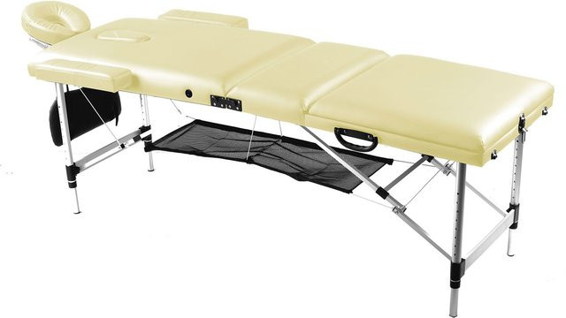 Body Coach Massageliege in Beige, 3-fach faltbar mit leichtem Alu-Gestell und höhenverstellbar - Bild 1