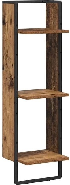 vidaXL Wandregal aus Altholz und Metall in Braun, B/T/H: 30 x 25 x 100 cm - Bild 1