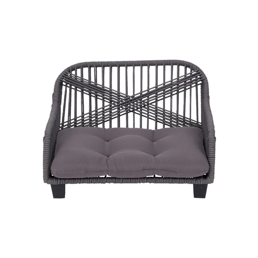 Teamson Pets Lachesis Indoor Garten Sofa Bett für Katzen und Hunde in Grau mit abnehmbarem Bezug - Bild 2