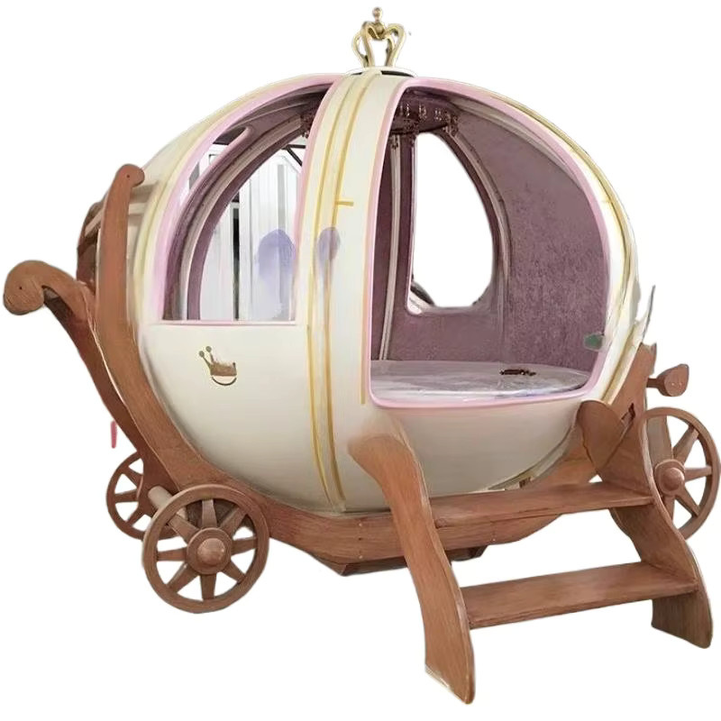ZHIO Kinderbett aus Massivholz in Weiß im skandinavischen Design mit Hausrahmen - Bild 3