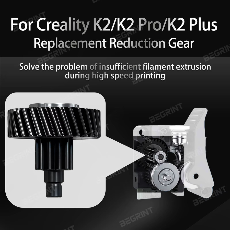 Creality Vollmetall-Filament-Reduziergetriebe-Kit für K2 K2 Pro K2 Plus Upgrade, hochpräzise und verschleißfest für den 3D-Drucker-Extruder - Bild 3