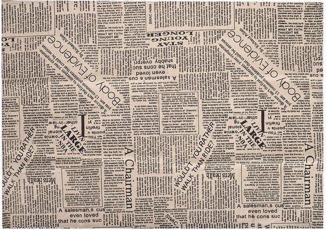 Neoglint Fotohintergrundstoff Vintage Englische Zeitung in Grau und Beige aus Baumwolle und Leinen - Bild 1
