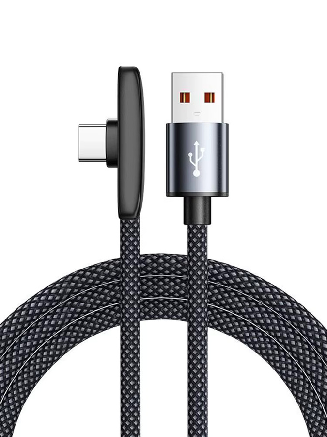 100W USB Typ-C Schnellladekabel mit 90 Grad Winkel in Schwarz für Samsung, Xiaomi, Huawei und Google - Bild 7