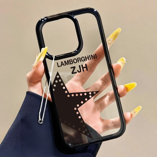 Luxus INS Stern Schutzhülle aus Acryl für iPhone 17 Pro Max, Transparent - Bild 1