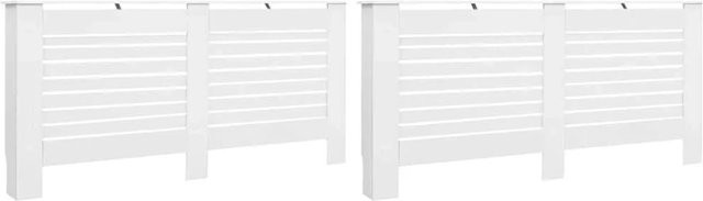 2er-Set vidaXL Heizkörperverkleidungen aus MDF in Weiß, B: 172 cm, T: 19 cm, H: 81,5 cm - Bild 1