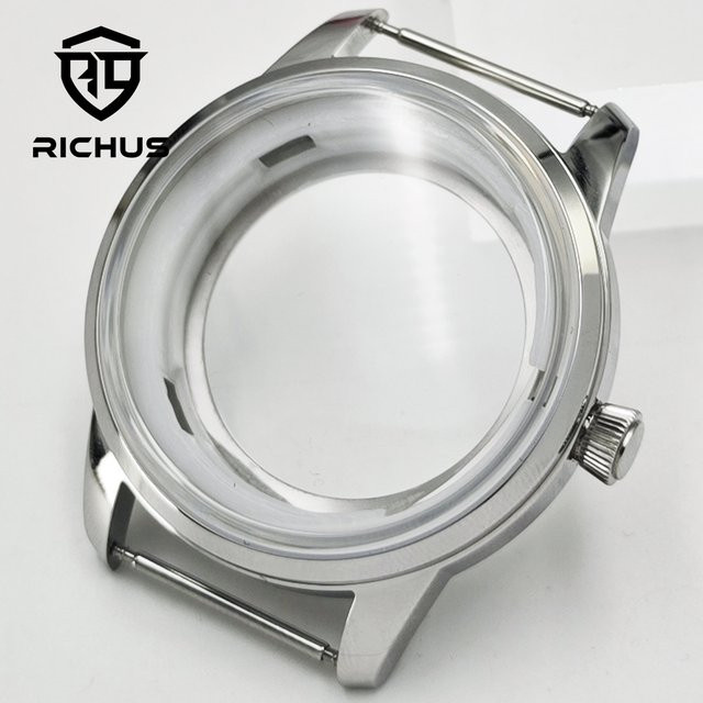 RICHUS Uhrengehäuse, 40 mm, Silber, Gewölbtes Glas, Uhrenzubehör - Bild 1