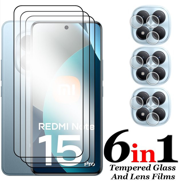 Xiaomi Screen Protector für Redmi Note 15 Pro 4G und 5G, gehärtetes Glas mit voller Abdeckung, transparent - Bild 1