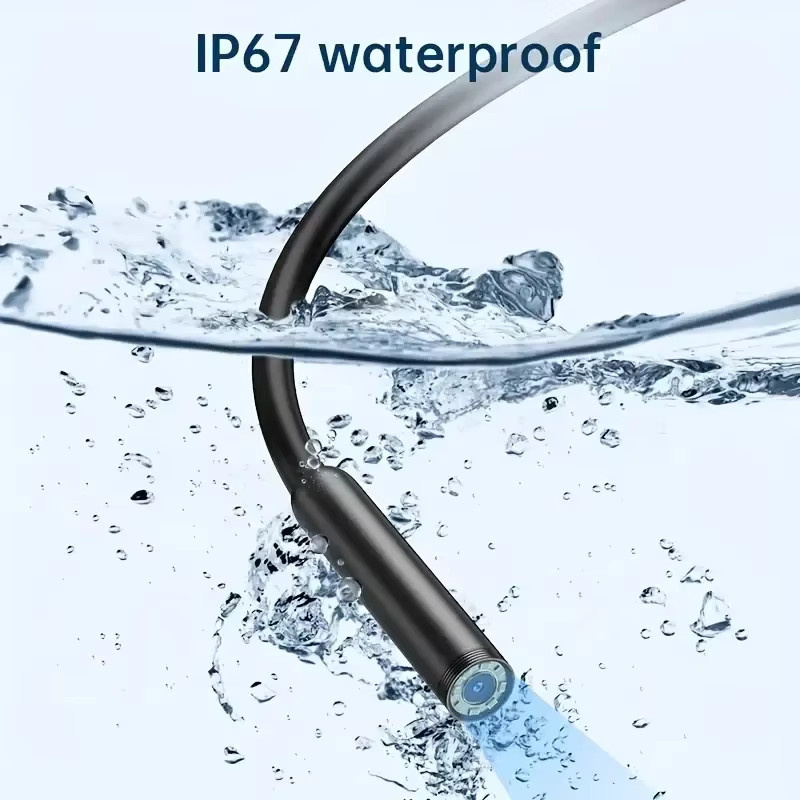Meseelong Endoskopkamera mit USB-C-Anschluss für iPhone und Android, wasserdicht mit 8 LEDs, Farbe: Schwarz - Bild 2