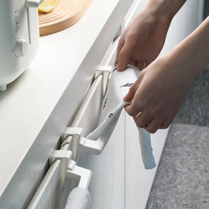 Handtuchhalter zum Aufhängen über der Tür aus ABS in Weiß für Badezimmer, Küche und Schrank - Bild 3
