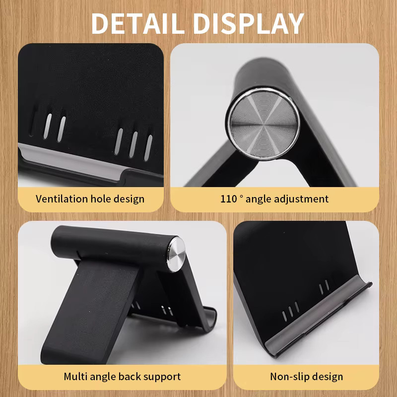 Universeller faltbarer Schreibtisch-Handyhalter und Tablet-Ständer in Weiß für Samsung und iPhone - Bild 4