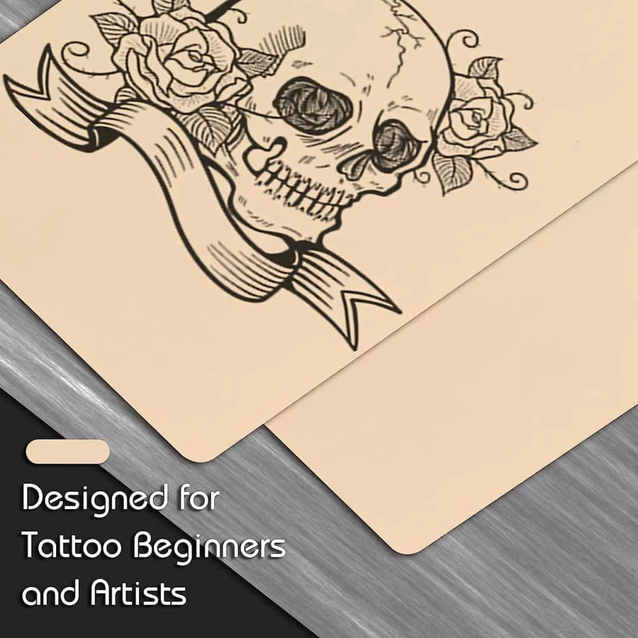 Usiriy Tattoo Transfer Papier und doppelseitige Kunstleder Fake Skin für Tattoo Praxis und Augenbrauen Schablonen - Bild 3