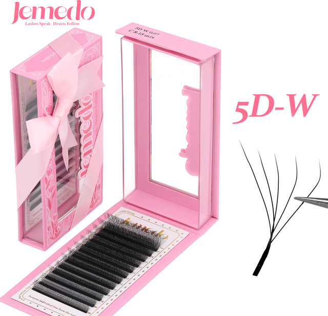 JEMEDO W-Shape Wimpernverlängerungen, 5D, 0,07 mm, Black, C/D/M-Curl - Bild 1