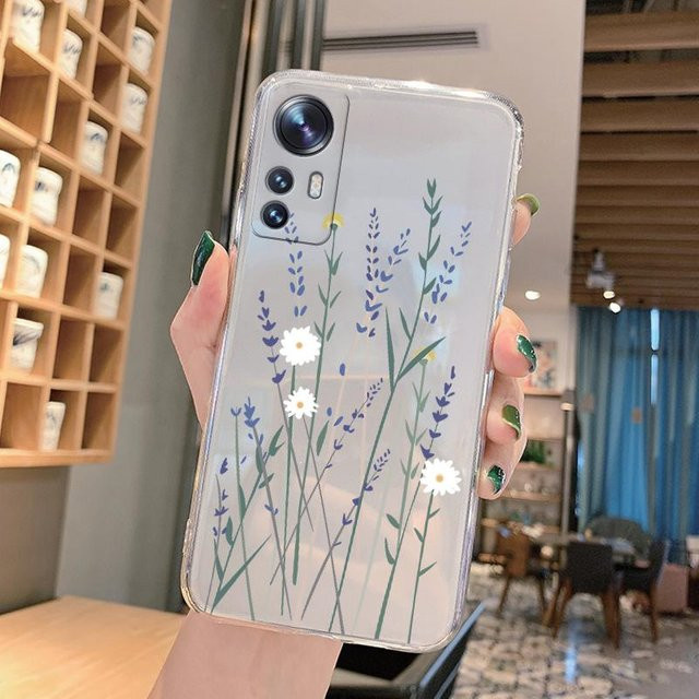 Handyhülle aus weichem Silikon mit niedlichem Blumen- und Kaktus-Design für Xiaomi 12 5G, 12S, 12 Lite, 12X und Mi 12, mehrfarbig - Bild 1