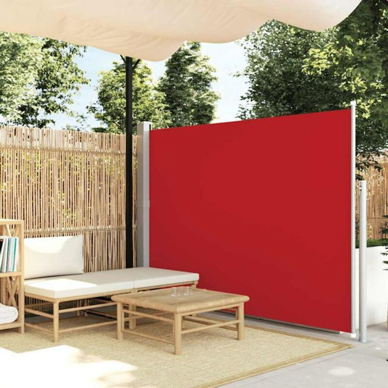 Ausziehbare Seitenmarkise von vidaXL in Rot mit Polyester und Stahl, B/H: 300 x 170 cm - Bild 1