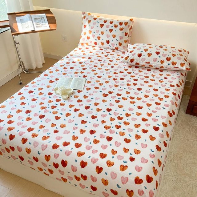 Bonenjoy Spannbettlaken mit Blumenmuster aus Mikrofaser, Multicolour, B/T/H: 90 x 200 x 28 cm - Bild 1