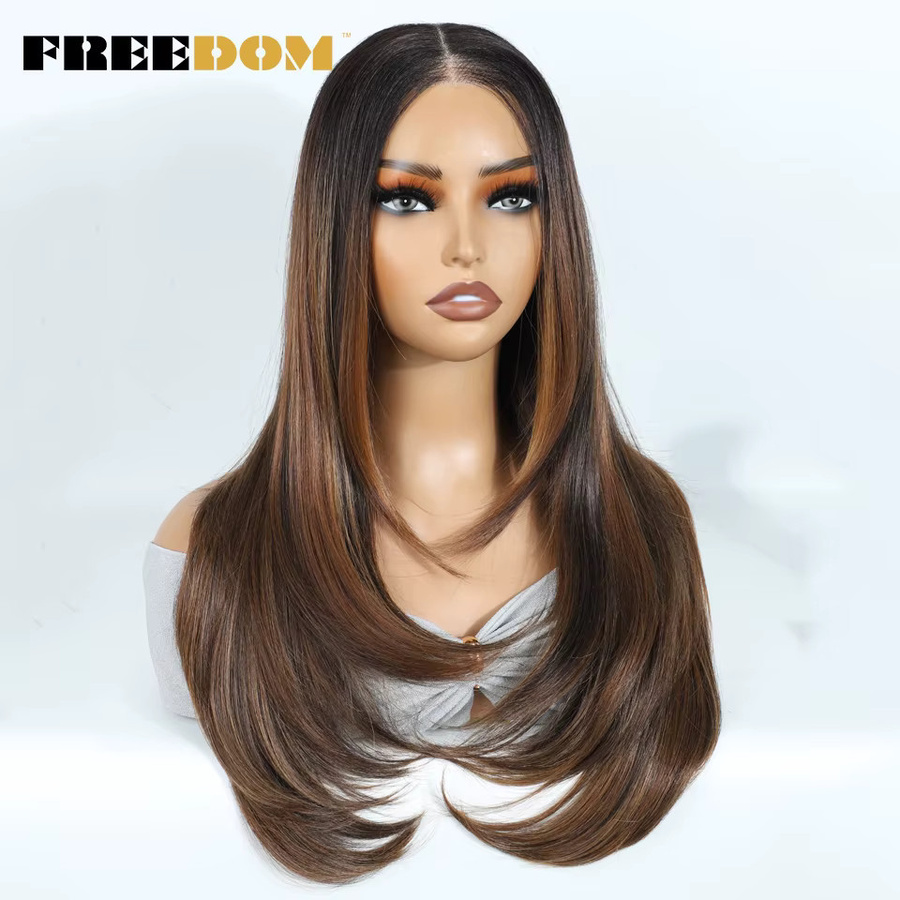 Freedom Synthetische Lace-Front-Perücke, Ombre-Braun, Gerade, Damen - Bild 3