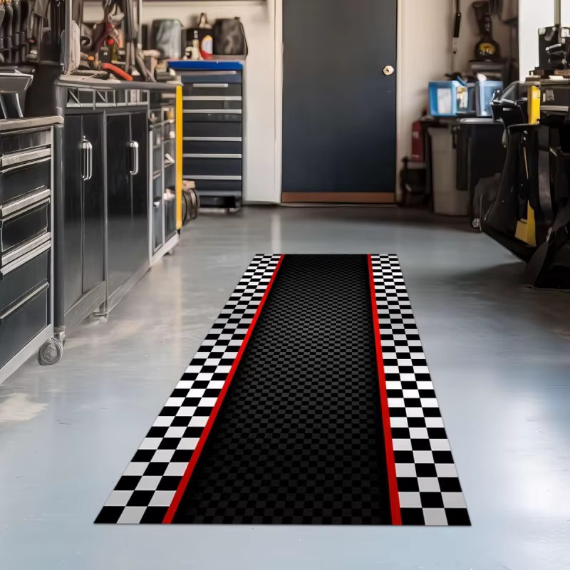 VIKAMA Racing-Style Motorradmatte, wasserdichter und faltbarer Garagenboden-Teppich in Multicolour - Bild 4