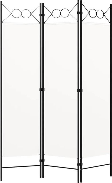 vidaXL 3-teiliger Raumteiler Weiß B: 120 cm, H: 180 cm - Bild 1
